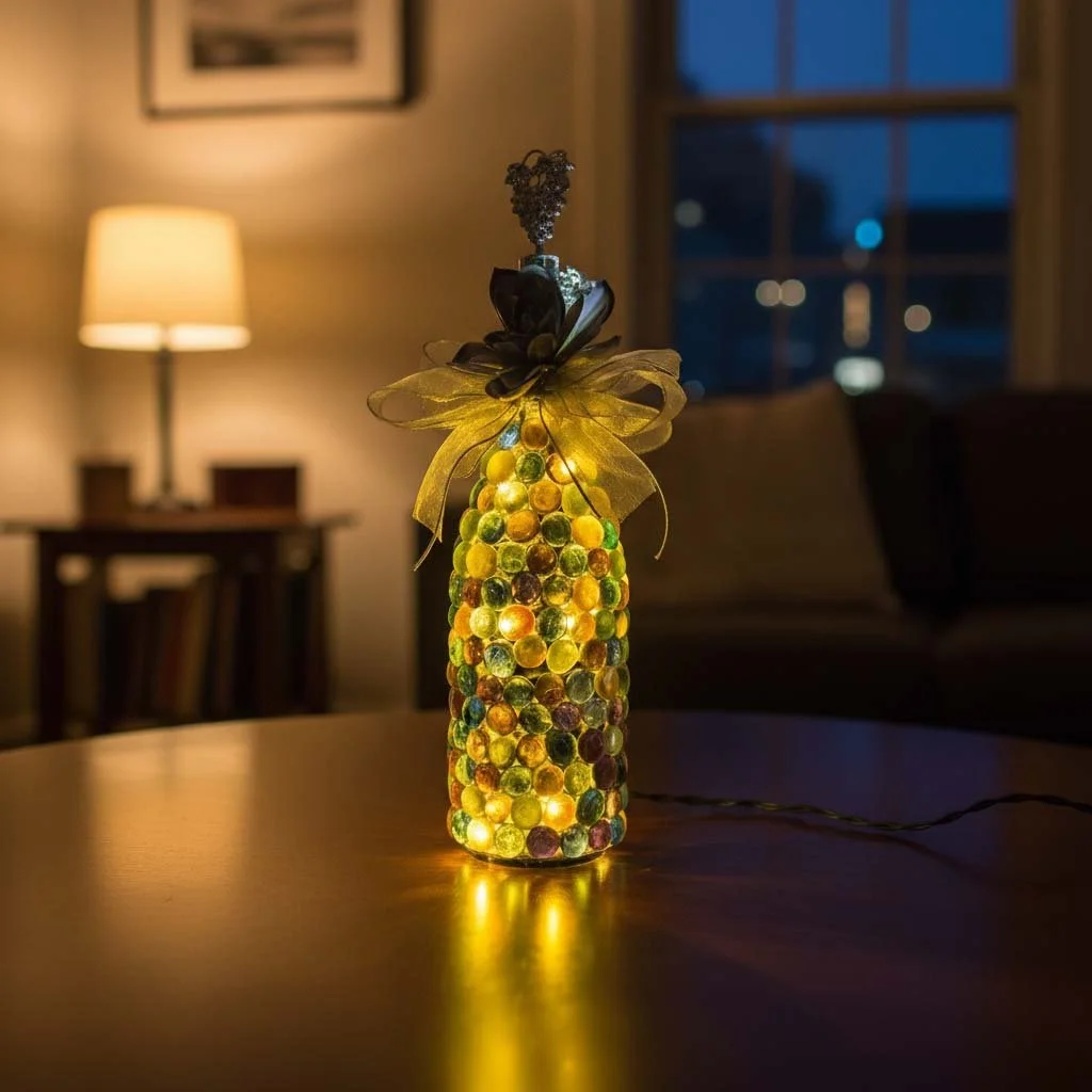 Anniston - Handmade Illuminated Bottle Light